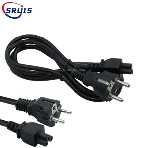 6ft 1.8m noir 0.75mm câble en cuivre Schuko Cee 77 europe plug rallonge europe 3 broches plug to c13 power cord