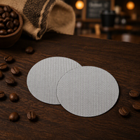 Filtre à expresso en acier inoxydable, maille métallique à tissage uniforme, taille de disque personnalisée pour usage commercial, équipement à café, directement de l'usine