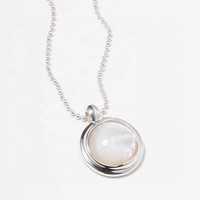 Collier pendentif en argent sterling 925, style fluide et léger, pour femme, long, accessoire unique et haut de gamme