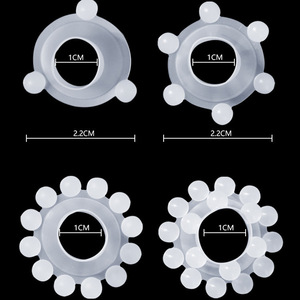 Anneau d'Injection en Caoutchouc Souple Transparent avec 3, 6, 12 ou 18 Billes – Jouet Sexuel de Stimulation pour Adultes - Product Image 2