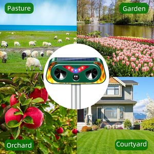 Saijzek Ip66 Không Thấm Nước Siêu Âm Động Vật Repeller Mới Nâng Cấp Ngoài Trời Năng Lượng Mặt Trời Powered Con Chó Vỏ Hệ Thống Điều Khiển Cho Có Thể Sạc Lại - Product Image 5