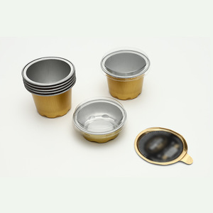 100ml nhỏ Vòng nhôm lá nướng cốc nhỏ bánh Khay nhôm lá mỏng <span class=keywords><strong>container</strong></span> với nắp - Product Image 2