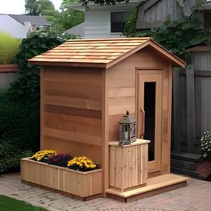 स्वस्थ आरामदायक उद्यान कॉटेज शानदार नुकीले हेमलॉक ठोस लकड़ी सौना स्टीम रूम आधुनिक डिजाइन इलेक्ट्रिक बनाया विला - Product Image 5