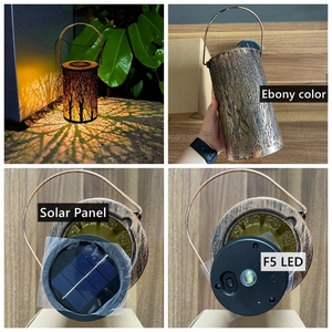 Năng Lượng Mặt Trời Kim Loại Treo Retro Đèn Lồng Ánh Sáng Trắng Ấm F5 LED Năng Lượng Mặt Trời Đèn Lồng Kim Loại Không Thấm Nước Bảng Đèn Lồng Với Năng Lượng Mặt Trời Ánh Sáng Cho Sân - Product Image 2