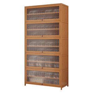 Shoe Cabinet With <b>Doors</b> Rectangle <b>Standing</b> Type Durable Storage For Home Entrance Hallway Space Saving Design - Product Image 5