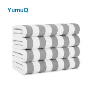 YumuQ 1.5m Diameter Round 100% Cotton Custom Backpack Adult Beach Blanket Bath Towels Big Customized With Hood