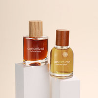Flacons de parfum en verre de luxe personnalisés élégants pour femme, carrés, verts, polis, transparents, avec pompe pulvérisatrice, 30 ml, 50 ml, 100 ml, avec boîte