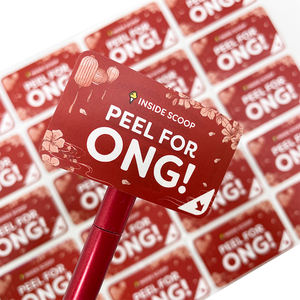 บัตรขูดรางวัลแบบพิมพ์ลายเองสองชั้น บัตรขูดรางวัลไวนิลแบบมีกาว - Product Image 5