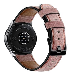 Bracelet de montre Tschick <span class=keywords><strong>Gear</strong></span> S3 46mm, bracelet de montre <span class=keywords><strong>Gear</strong></span> S3 noir de 22mm, bracelet de remplacement en cuir véritable pour <span class=keywords><strong>Samsung</strong></span> <span class=keywords><strong>Gear</strong></span> S3 SM-R760 - Product Image 3