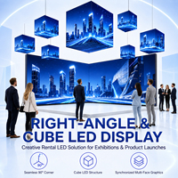 Pantalla LED Cúbica 3D P2.97, Pantalla LED de Alquiler para Interiores, 500x1000mm, 3840Hz, Video Wall para Escenarios, Exposiciones, Eventos Creativos, Fábrica