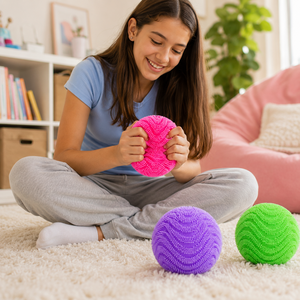 Balle anti-stress <span class=keywords><strong>rose</strong></span> à picots personnalisée, <span class=keywords><strong>jouet</strong></span> sensoriel pour soulager le stress et la relaxation, avec boîte cadeau - Product Image 2
