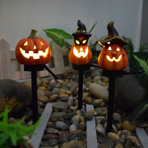 Luces Solares de Calabaza para Halloween, Decoración de Jardín Exterior, Estaca de Resina LED IP65, Estilo Moderno - Product Image 1