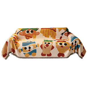 Housse de canapé mignonne, motif <span class=keywords><strong>Happy</strong></span> Snacks, personnages de dessins animés, anti-griffures pour chats, universelle toutes saisons, couverture de canapé - Product Image 5