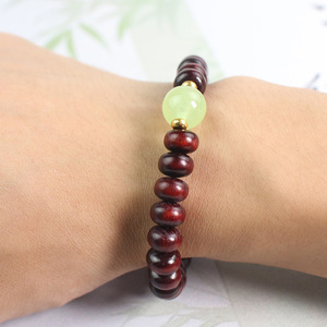 Bracelet en bois de santal, perles rondes, style ethnique, bijoux unisexes, cadeau - Product Image 4