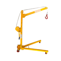 Nouvelle grue de chantier pliable portable en métal avec palan à câble pour levage de marchandises, mini grue mobile carrée pour extérieur, 500 kg, protection IP65, manuelle