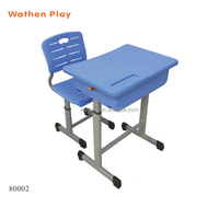 Ensemble de table et chaise d'école en plastique écologique de haute qualité, mobilier scolaire moderne pour étudiants à vendre