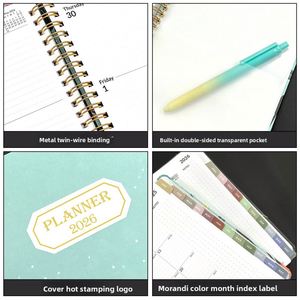 In Stock 2026 New Cross-Border Planner High-Value Schedule Book Floral Spiral <b>A5</b> Strap Notebook - Product Image 4