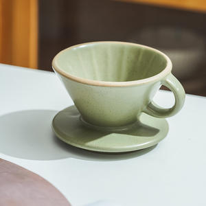 Керамическая чайная кружка FENN в стиле ретро, набор керамических чашек для послеобеденного чая, чашки и блюдца, керамическая кофейная кружка на заказ с капельницей для кофе - Product Image 2