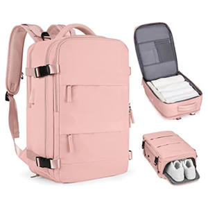Custom Women Travel Backpack Shoe Compartment Carry on Backpack Hiking <b>Waterproof</b> Outdoor Sport <b>Rucksack</b> Travel Backpack - Product Image 4