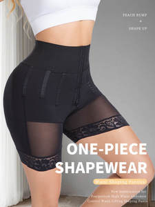 Langqin Women's High-Waisted Shaping Shorts Adjustable Triple Hook Closure Breathable Tummy Control Butt Lifter Shapewear - Product Image 2