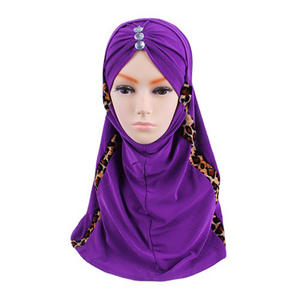 YD281 Vente chaude Foulard pour femme, Châles, Turbans arabes, Chapeaux, Écharpes ethniques élastiques, <span class=keywords><strong>Voile</strong></span>, Hijab musulman pour femme avec empiècements - Product Image 1