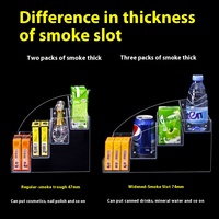 Présentoir de dépanneur de réception de supermarché présentoir incurvé en acrylique transparent pour cigarettes chewing-gum métallisé