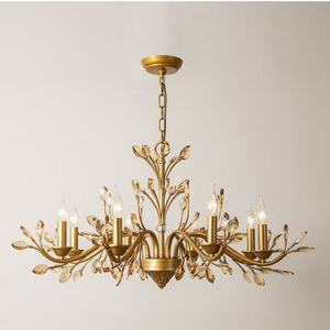 Đương đại cổ điển vàng sắt Đèn chùm sang trọng sợi đốt mặt dây đèn 2-năm bảo hành cho phòng khách hiện đại Thiết kế - Product Image 2
