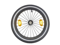 Bonne qualité 16x1.75 roue en alliage d'aluminium remorque Pet poussette roues avec bandes réfléchissantes 10 16 20 pouces roue à rayons