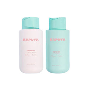 300ml HDPE Custom Printed Recycled Empty Plastic Shampoo <strong>Bottle</strong> Flip Top Cap Soft <strong>Blue</strong> Pink Soft Touch Squeezable <strong>Bottle</strong> - Product Image 1