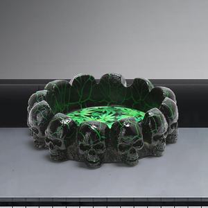 さまざまな形のアートテーマでスカル灰皿のために割れたカスタムメーカーの創造的な蛍光樹脂工芸品 - Product Image 4