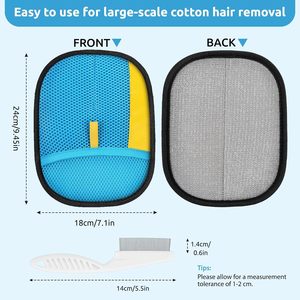 Gant-brosse en mousse écologique pour enlever les poils d'animaux (chiens et chats), nettoyage facile, personnalisable, portable, pour poils longs et pelucheux - Product Image 5