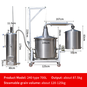 Macchina per Distillazione di Spirito Bianco con Motore Reversibile in Acciaio Inox da 200 Litri - Product Image 3