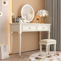 Table de maquillage et de coiffage en bois massif de style américain moderne et minimaliste, luxe léger, pour petit appartement HY-1512
