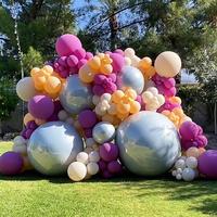 Argent Réfléchissant Brillant Boules Gonflables Fête D'anniversaire De Mariage Ballon Gonflable Miroir Boule Géant Sphères pour La Décoration
