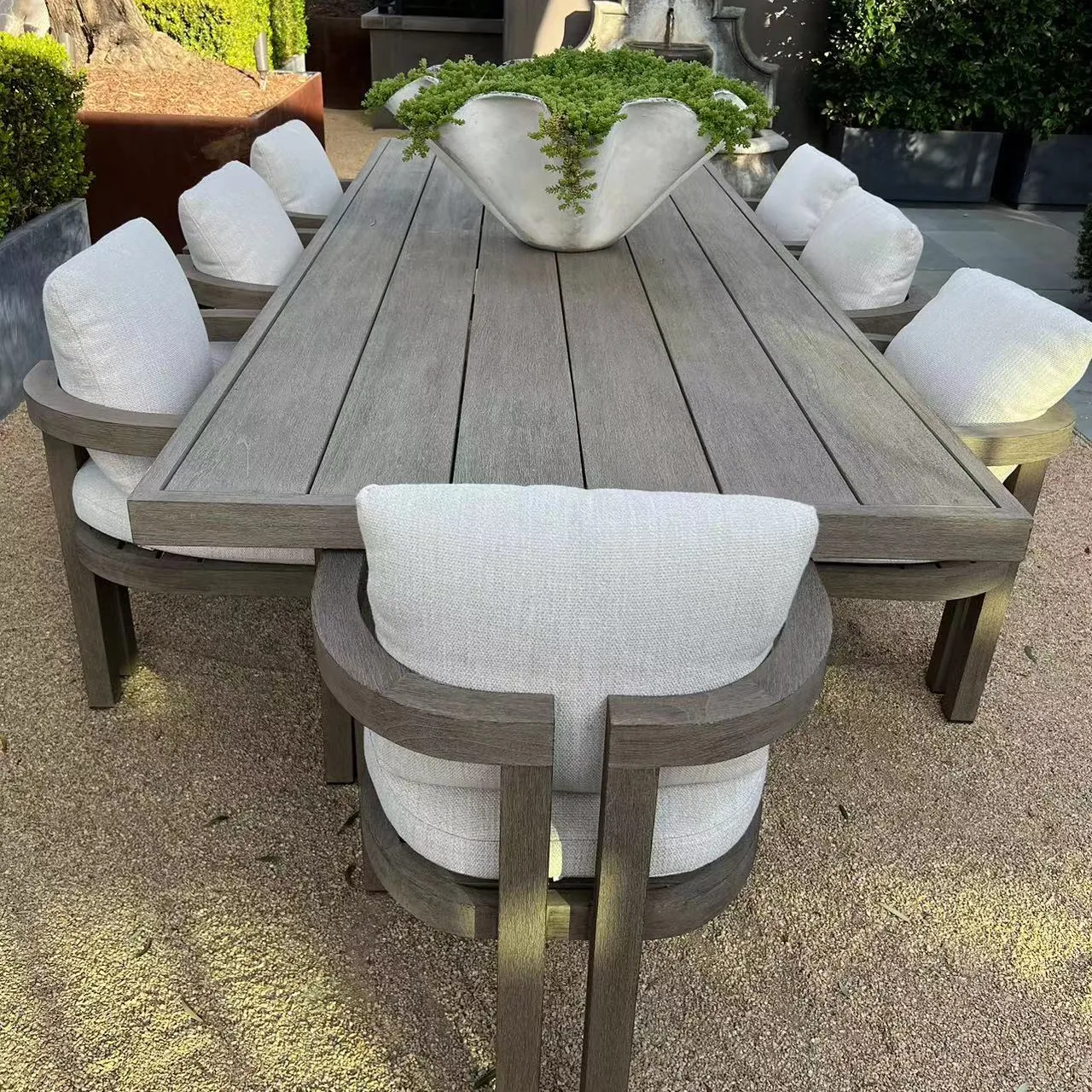 2023 Luxe High-End Patio Massief Teakhout Tuinmeubilair Tuintafel En Stoel Set