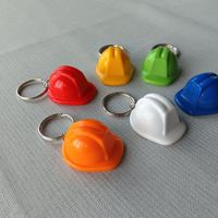 Porte-clés en plastique bon marché et casque de sécurité personnalisé avec logo