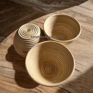 Cesta de fermentación Banneton artesanal al por mayor para pan de masa madre, Brotform ovalado de ratán con forro de algodón extraíble - Product Image 3