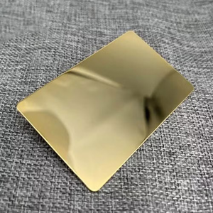 Cartes Métalliques Vierges Premium en Acier Inoxydable 304 Effet Miroir Or et Argent – Cartes de Visite Métalliques Simples - Product Image 1