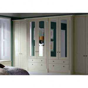 Factory Price Wood Bedroom Wardrobes <b>Drawers</b> Closet Cupboard a Big Storage <b>with</b> <b>Mirror</b> Glass Doors - Product Image 2