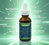 Sérum Traitant l'Acné au Théier LOGO 30ml – Acide Salicylique BHA pour Contrôler l'Excès de Sébum, Estomper les Marques d'Acné, Éclaircir et Minimiser les Pores – Sérum Visage