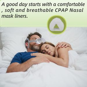 Coussinets doux et fins pour <span class=keywords><strong>masque</strong></span> nasal <span class=keywords><strong>CPAP</strong></span> N20 blanc, absorbant les huiles et l'humidité, réduisant les rougeurs, confort amélioré - Product Image 6