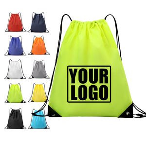 Custom Print logo Gift Waterproof Draw String Bag Nylon Oxford Polyester Swimming Backpack Outdoor Gym Bag Sport Drawstring Bag