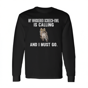 Mi búho chillón con bigotes está llamando y debo ir, camiseta de manga larga Bird - Product Image 2