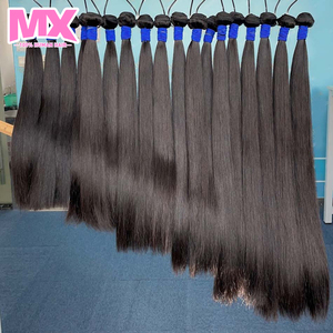 Lots de cheveux vierges vietnamiens et indiens en gros, <span class=keywords><strong>tissage</strong></span> <span class=keywords><strong>naturel</strong></span> 13x4 lisse, 3 lots de cheveux humains avec frontal en dentelle - Product Image 4