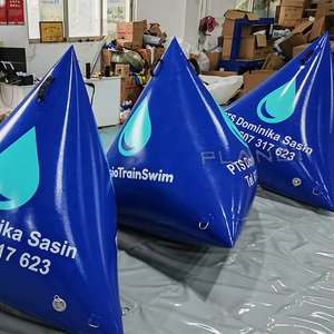 Bouées triangulaires gonflables <span class=keywords><strong>de</strong></span> course, marqueurs flottants pour piscine, prix d'usine commercial - Product Image 3