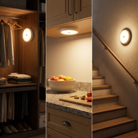 Lampe LED rechargeable à détecteur de mouvement, très vendue - Veilleuse sans fil à coller n'importe où pour armoire/escalier/chambre