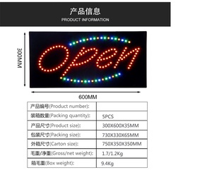 30*60cm <span class=keywords><strong>Led</strong></span> mở cửa hàng kinh doanh hiển thị, Acrylic di chuyển thư quảng cáo trong nhà cửa hàng signage - Product Image 4