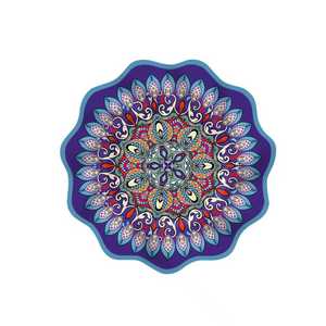 Platos, Vasos y Servilletas Desechables DAMAI con Diseño Especial de Mandala Azul Oscuro para Fiestas de Cumpleaños - Product Image 3