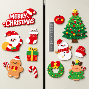 Aimant de réfrigérateur de Noël en PVC durable, imprimé en couleurs vives, à bords arrondis et découpe lisse, pour les détaillants saisonniers (commande en gros) - Product Image 1