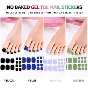 สติ๊กเกอร์ติดเล็บเท้าเจลแบบไม่ต้องอบ  ผลิตภัณฑ์ใหม่  สำหรับตกแต่งเล็บเท้า  ไม่ต้องใช้แสงยูวี - Product Image 3